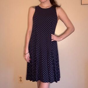 Old Navy Navy Polka Dot Dress